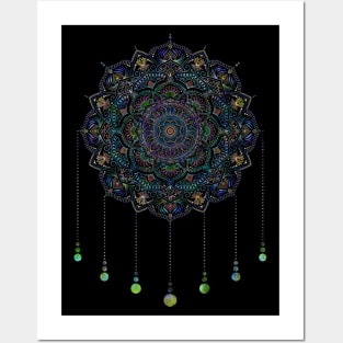 Labradorite Mandala Posters and Art